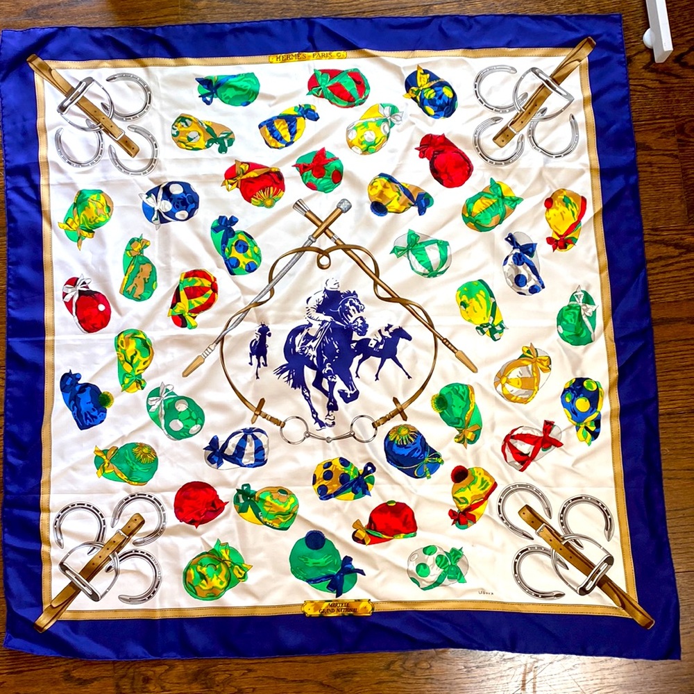 Vintage Hermes Silk Scarf. Grand National